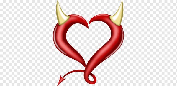 Рамка сердце с рожками