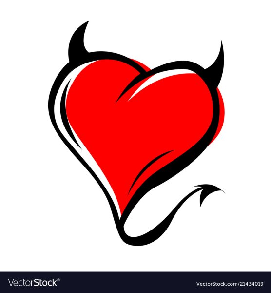 Сердце с рожками