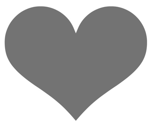 Серые сердечки на прозрачном фоне