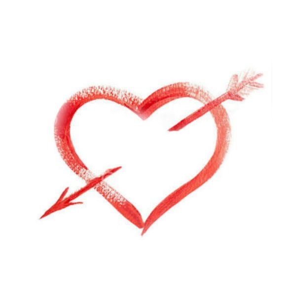 Сердце со стрелой контур