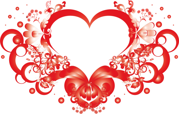 Рамка сердце на прозрачном фоне