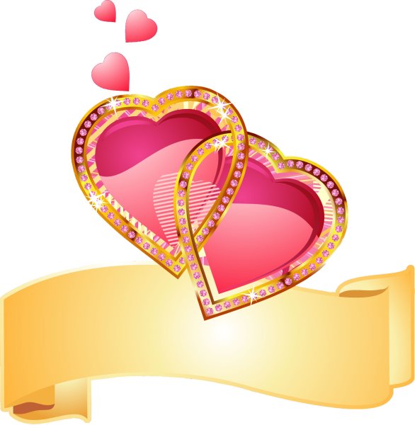 С днем свадьбы сердечки