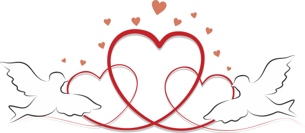 Свадебное сердце на прозрачном фоне