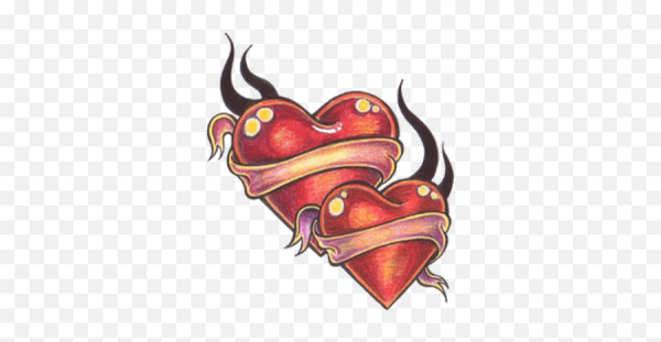 Тату сердце без фона