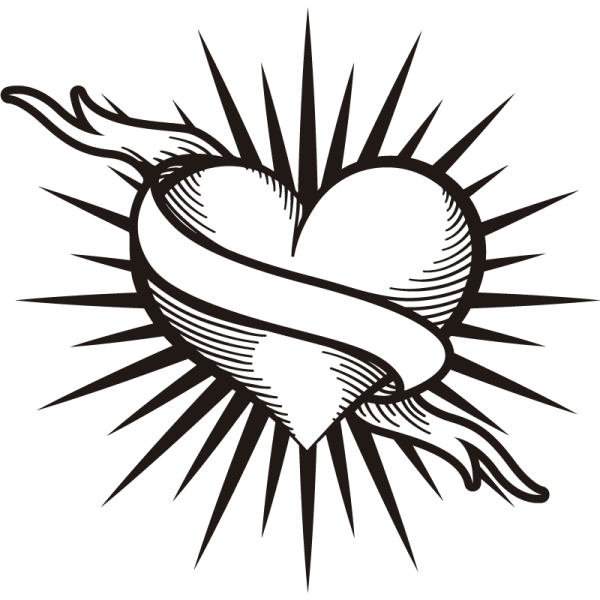 Тату сердце