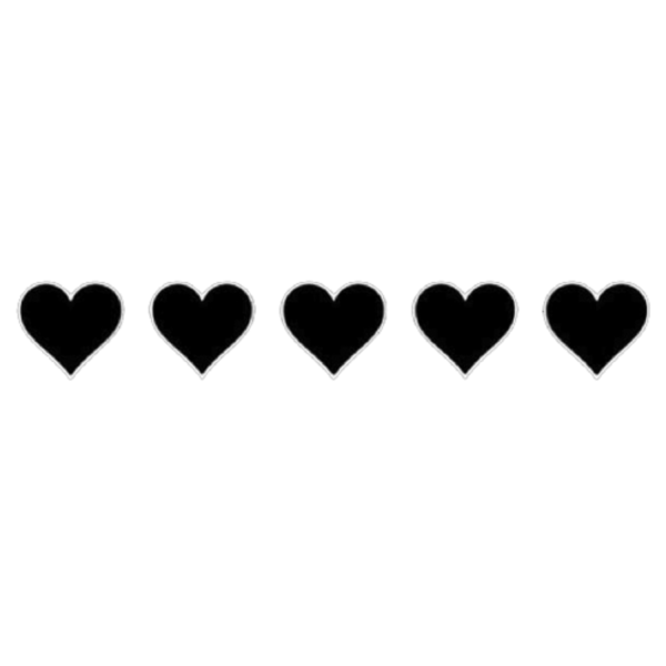 Черные сердечки наклейки