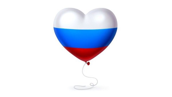Флаг России в виде сердца