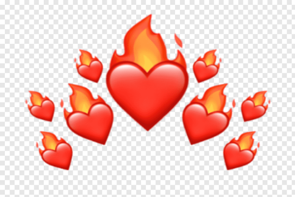 Смайл сердце в огне