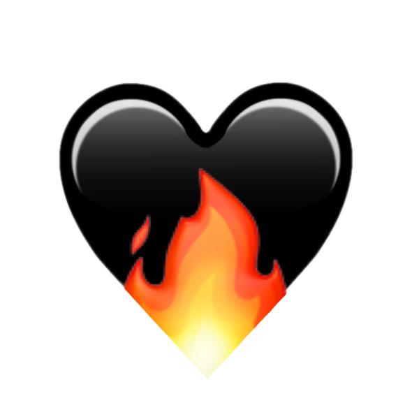 Эмодзи сердце в огне