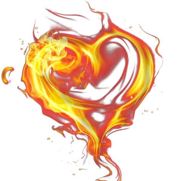 Огонь в форме сердца