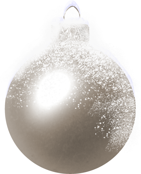 Серебристый шарик новогодний