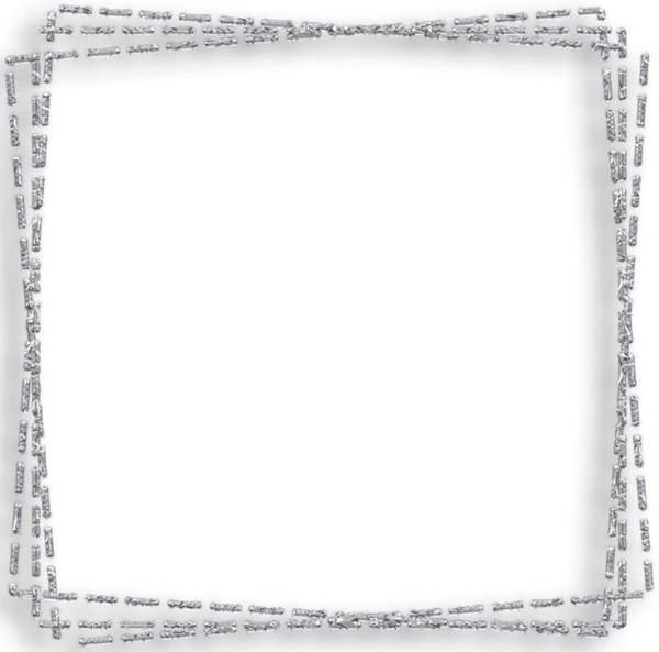 Серебристая квадратная рамка