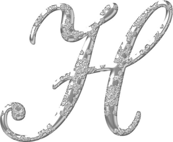 Красивые серебряные буквы