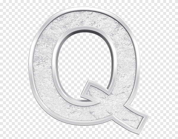 Серебряный алфавит на прозрачном фоне