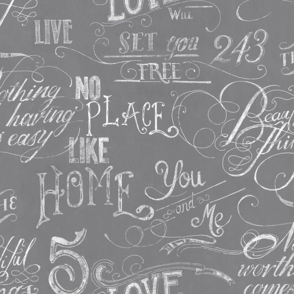 Обои с буквами серые