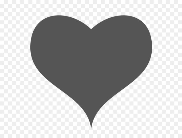 Сердечко серого цвета
