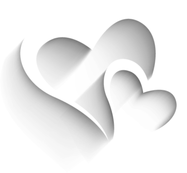 Сердечки на прозрачном фоне