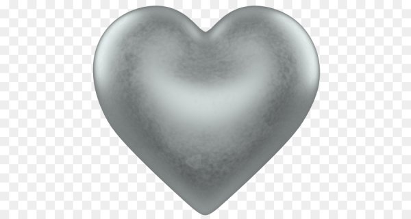 Сердечко серого цвета