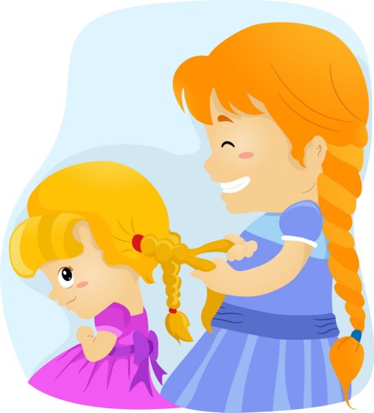 Рисунок заплетает девочку