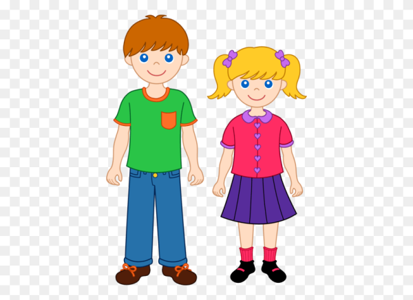 Брат и сестра рисунок без фона