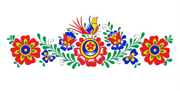 Кубанский орнамент на прозрачном фоне