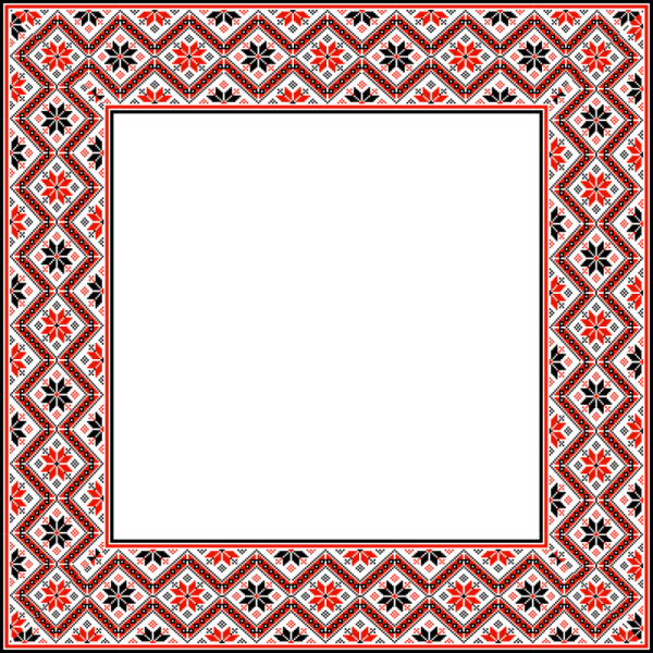 Мордовский эрзя национальный узор рамка