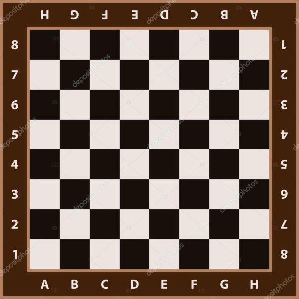 Макет шахматной доски для печати