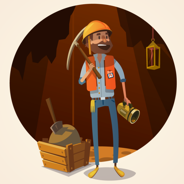 Шахтер иллюстрация