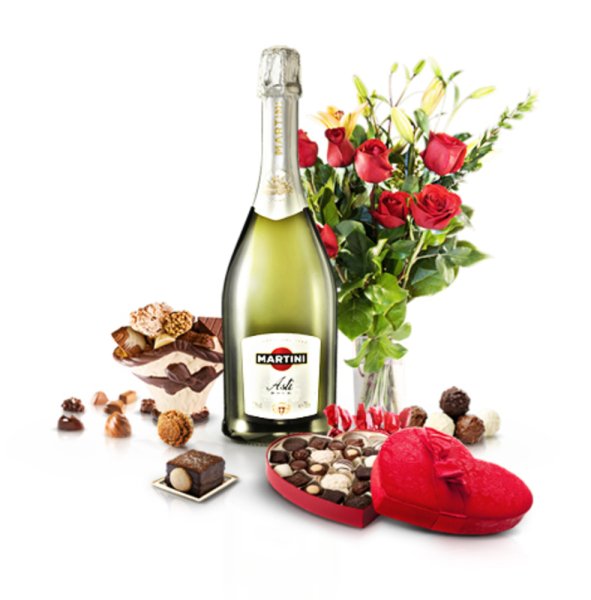 Цветы шампанское конфеты