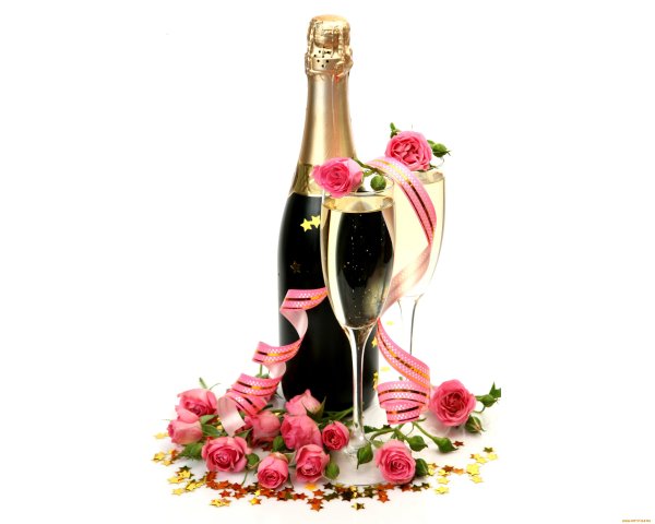 Шампанское и розы