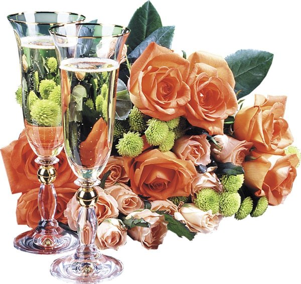 Шампанское и розы