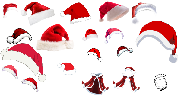 Новогодняя шапка на прозрачном фоне