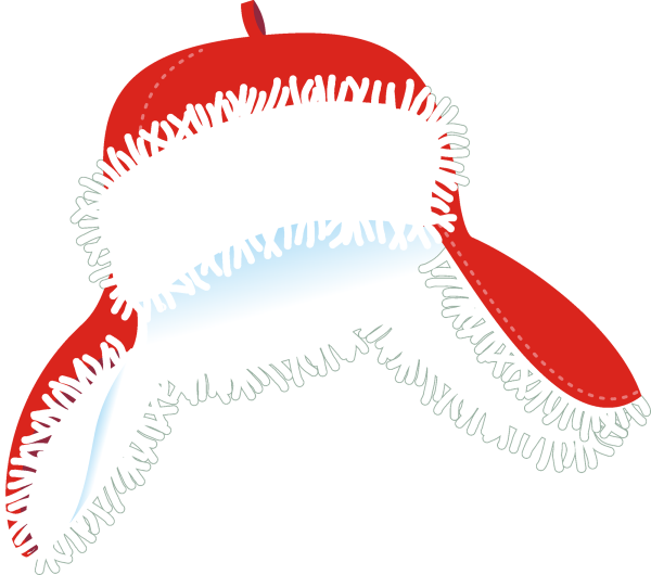 Новогодняя шапка ушанка без фона