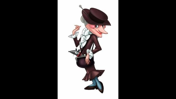 Старуха Шапокляк рисунок