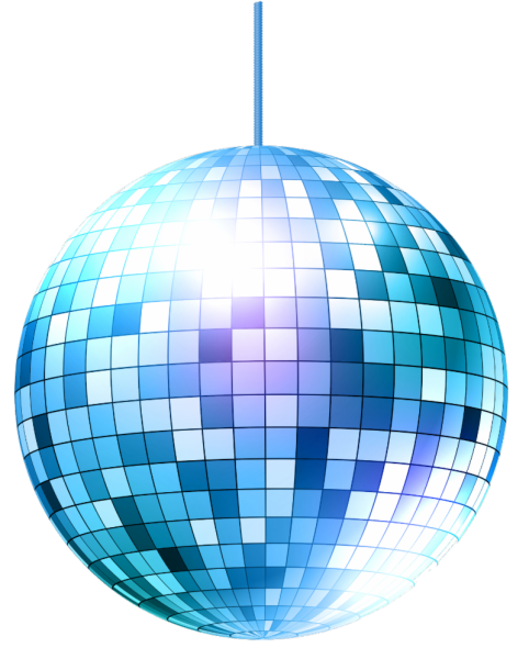 Диско шар на белом фоне