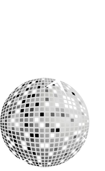 Дискотечный шар на белом фоне