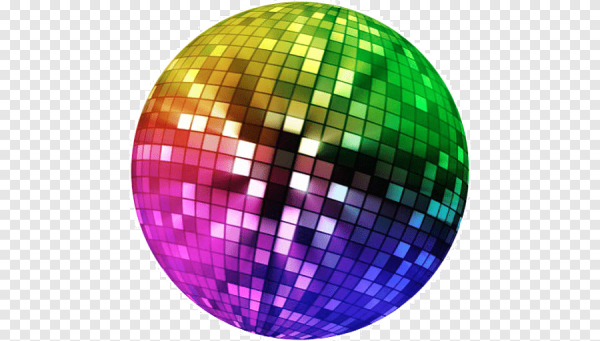Диско шар на прозрачном фоне