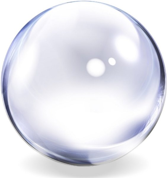Стеклянный шар на прозрачном фоне