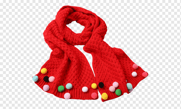 Шарф вязаный шерстяной детский