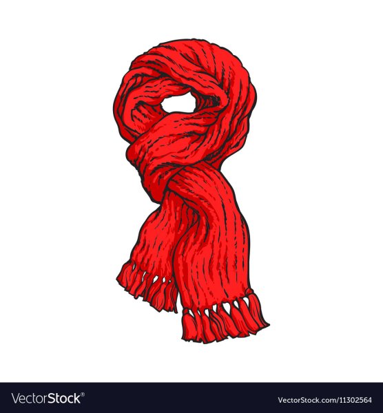 Шарф нарисованный