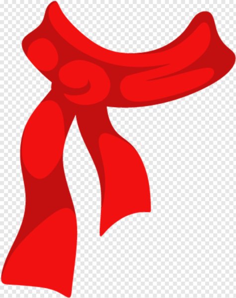 Новогодний шарф на прозрачном фоне