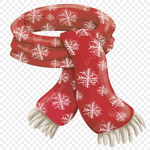 Шарф со снежинками