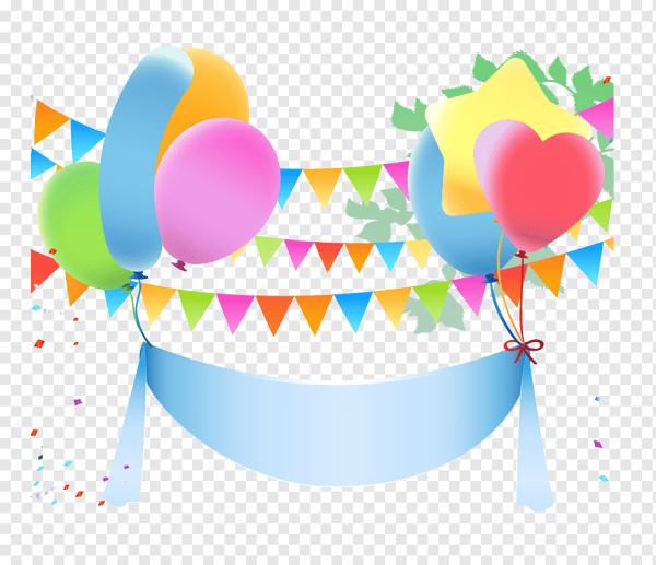 Праздничный фон с шариками и флажками