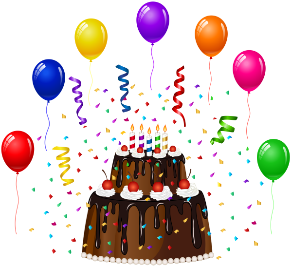 С днем рождения на прозрачном фоне