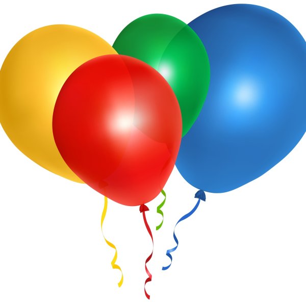 Шарики на белом фоне