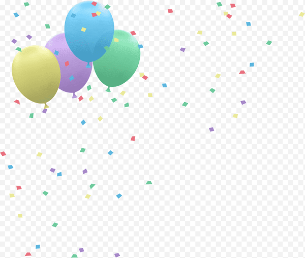 Фоны с конфетти и шариками на прозрачном фоне