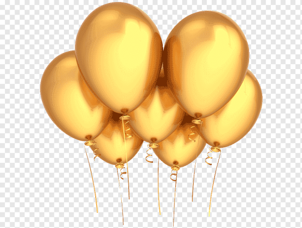 Золотые шарики на прозрачном фоне для фотошопа