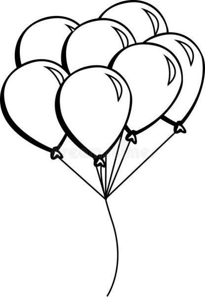 Воздушный шарик раскраска