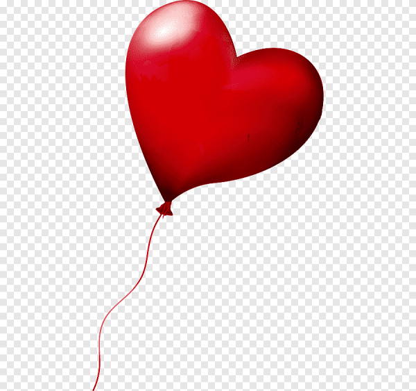 Шарики сердечки на прозрачном фоне