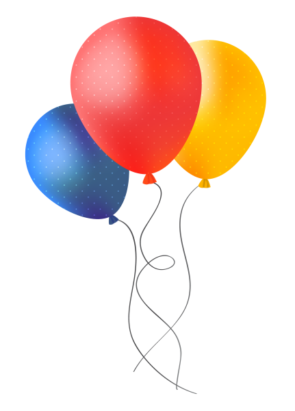 Шарики на белом фоне